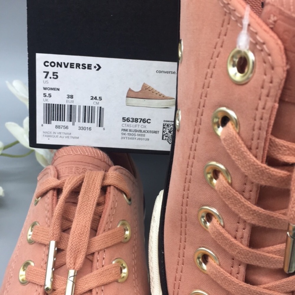 Converse CTAS LIFT OX pink blush/blue/egret - Picture 8 of 8